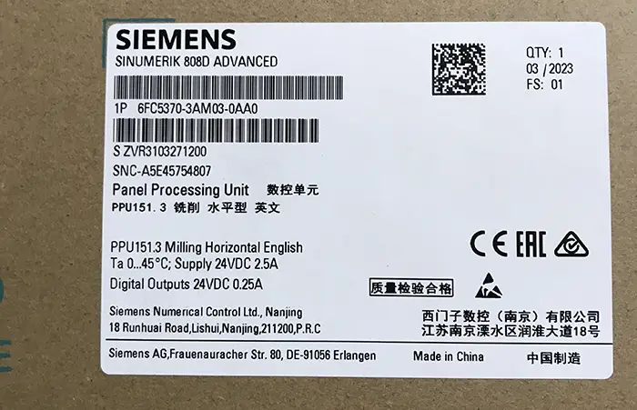 کنترلر صنعتی - زیمنس - Siemens - 6FC5370-3AM03-0AA0