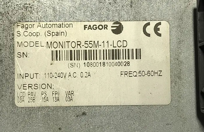 مانیتور صنعتی - فاگور - FAGOR -8055 monitor - FAGOR 8055 monitor