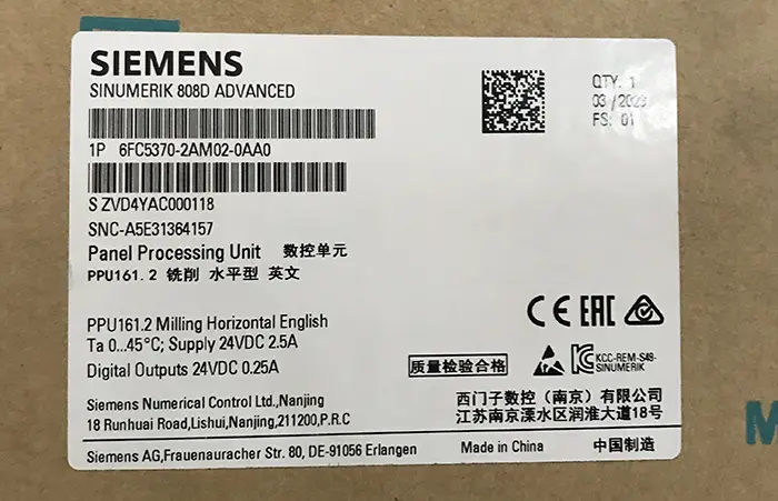 کنترلر صنعتی - زیمنس - Siemens - 6FC5370-2AM02-0AA0