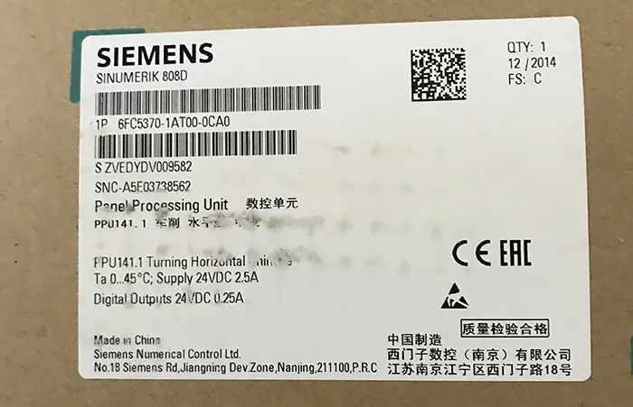 کنترلر صنعتی - زیمنس - Siemens - 6FC5370-1AT00-0CA0