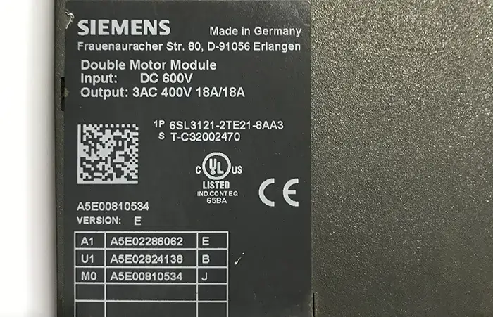سروو درایو زیمنس 6SL3121-2TE21-8AA3 کارکرده
