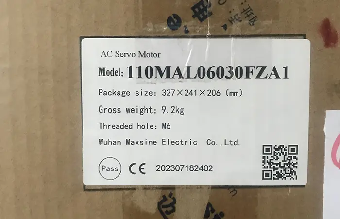 سروو موتور مکسین 110MAL06030FZA1 توان 1.8 ترمزدار
